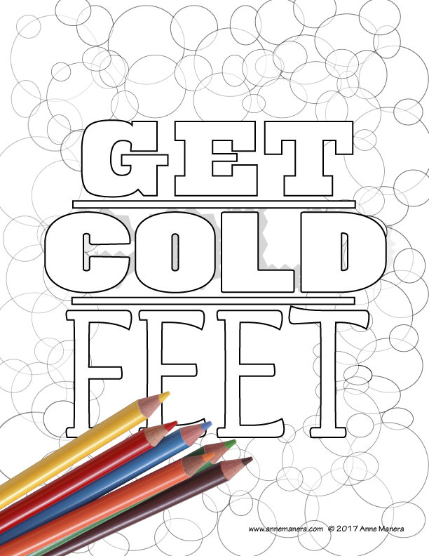 Coloring book for adults printable get cold feet digital adult coloring page instant download pdf