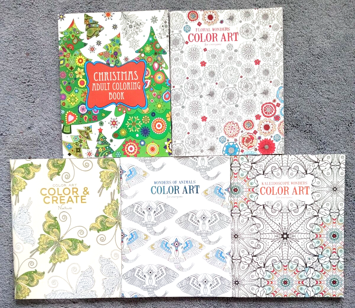 Christmas adult coloring book single sided perforated pages for sale online