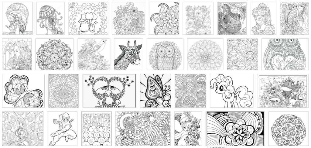 Adult coloring books online free websites