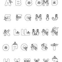 Alphabet coloring pages