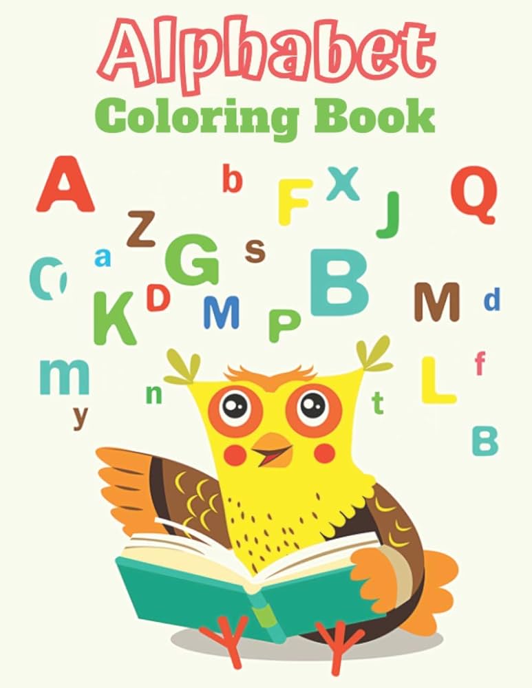 Alphabet coloring book easy alphabet coloring pages and letter tracing jumbo and cute for toddlers and preschool kids buy online at best price in ypt