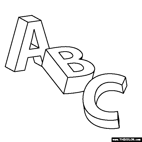 Alphabet online coloring pages