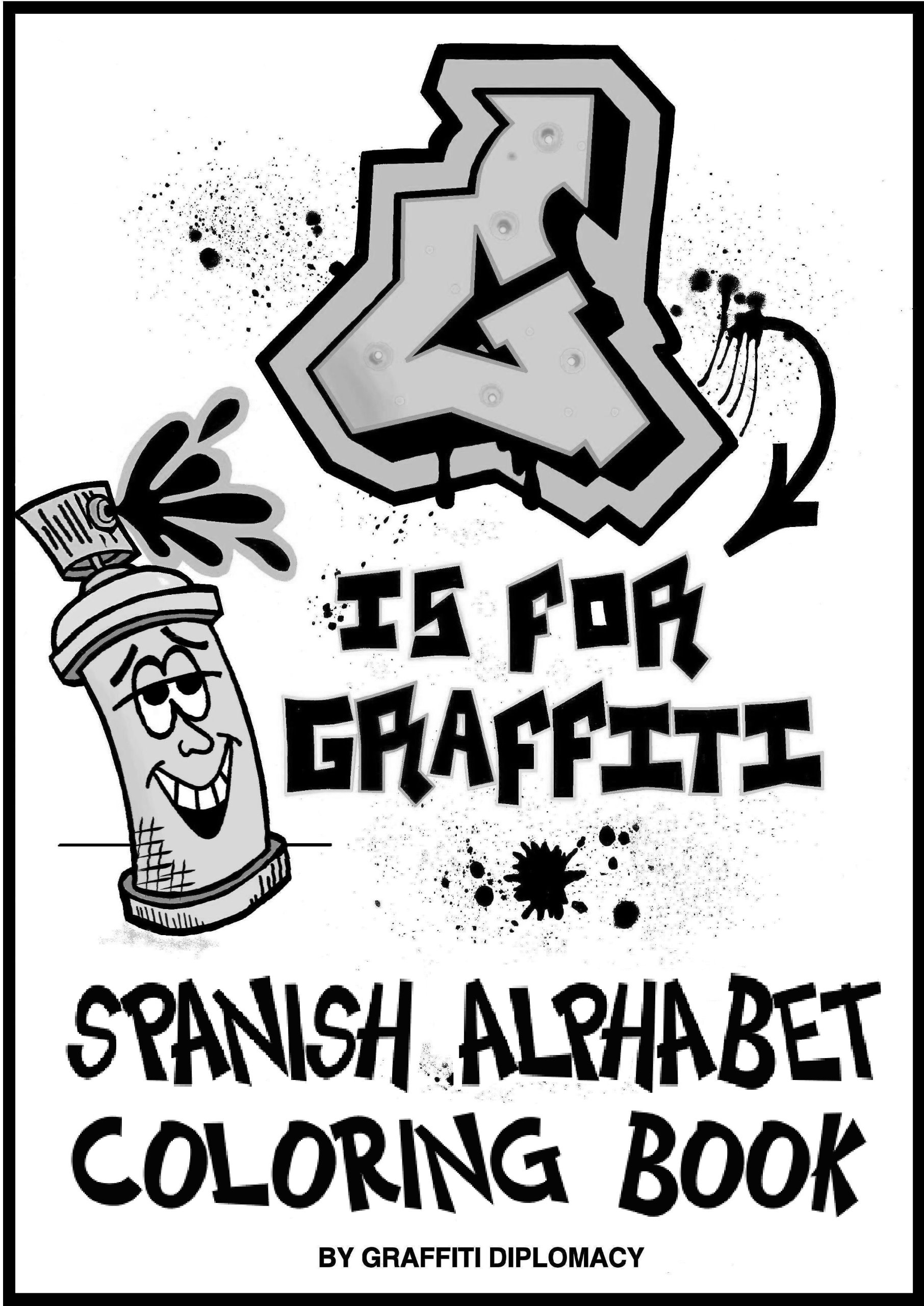 Buy g is for graffiti spanish alphabet loring book online at israel