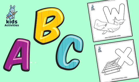 Free alphabet coloring pages