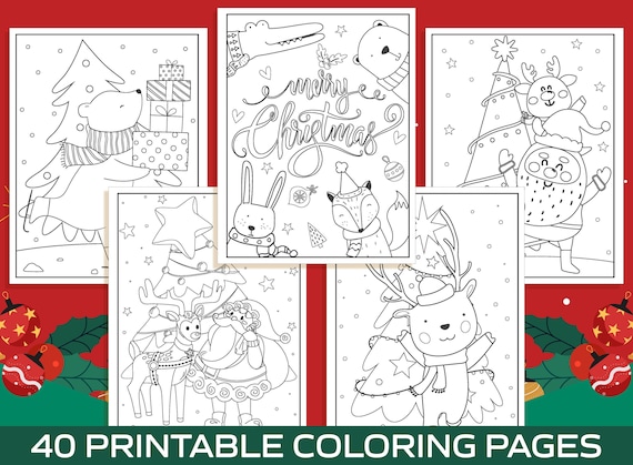 Buy christmas coloring pages printable christmas coloring pages for kids boys girls teens christmas party activity christmas gift online in india