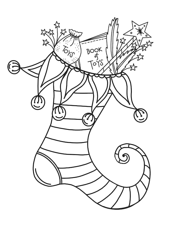 Buy christmas stocking coloring pagechristmas coloring page printable coloring page online in india