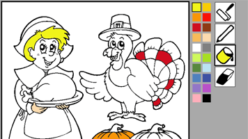 Thanksgiving coloring play thanksgiving coloring on