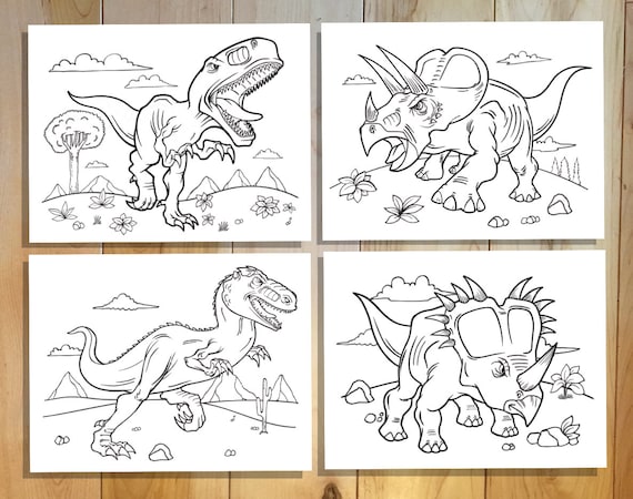 Buy tough dinosaurs coloring page set downloadable pdf file online in india