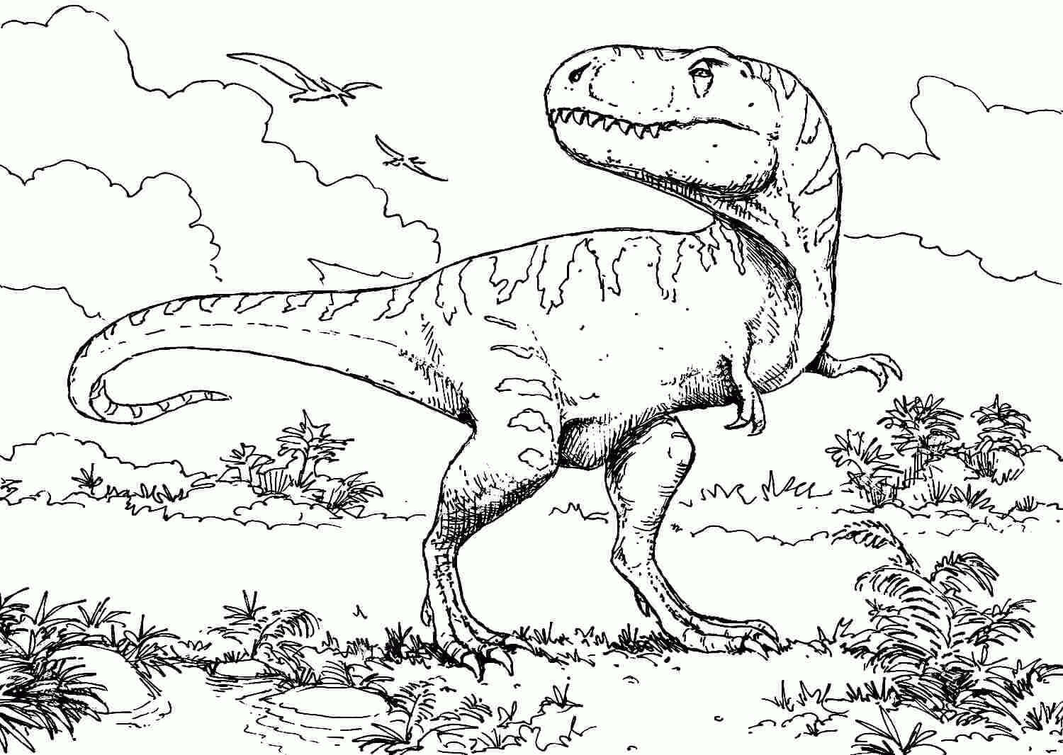 Dinosaur free images coloring page