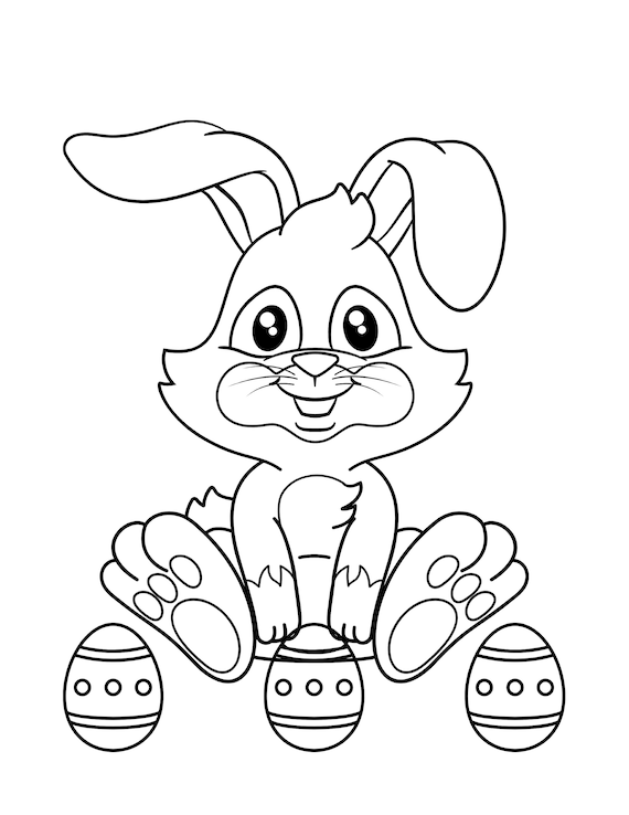 Buy easter coloring sheets easter bunny coloring page x a easter coloring page coloring pages printable coloring instant download online in india