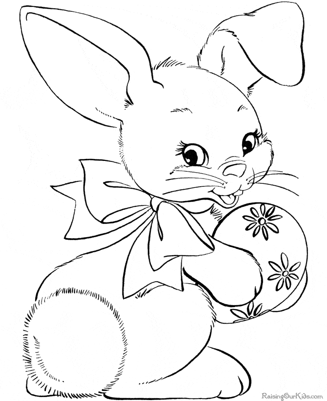 Free easter coloring pages for kids