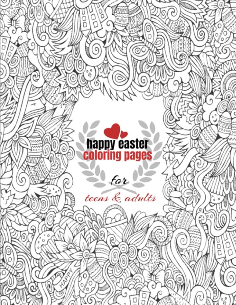Happy easter coloring pages for teens adults hard easter coloring pages with high quality images of bunnies eggs mandalas buy online at best price in k
