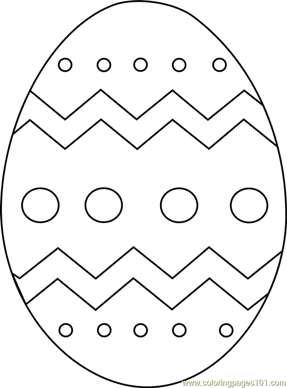 Easter egg coloring page for kids