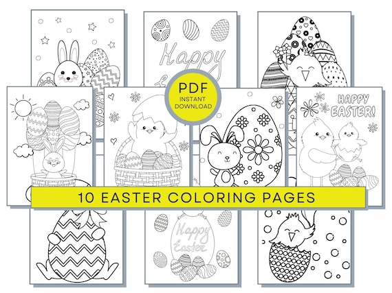 Buy easter coloring pages easter pdf coloring easter printables bunny coloring sheets good friday coloring pages easter activity page online in india