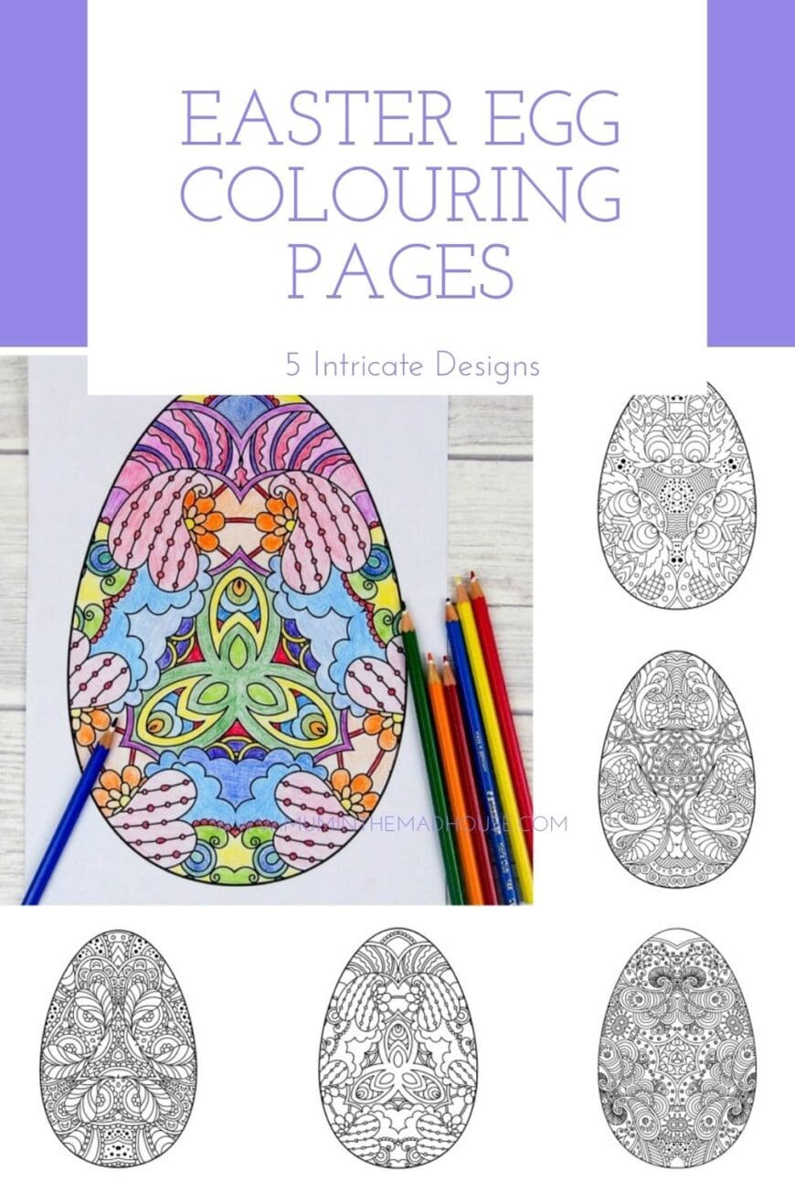 Adult easter colouring pages