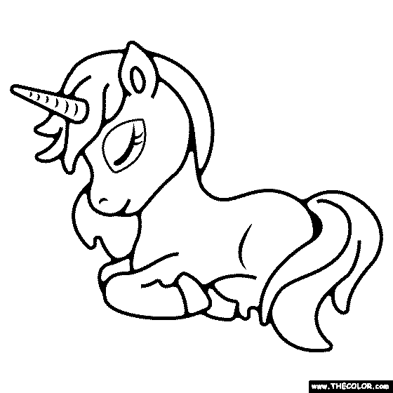 Rainbows and unicorns online coloring pages