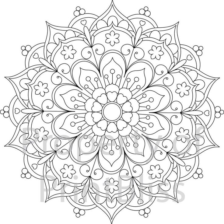 Buy flower mandala printable coloring page online in india