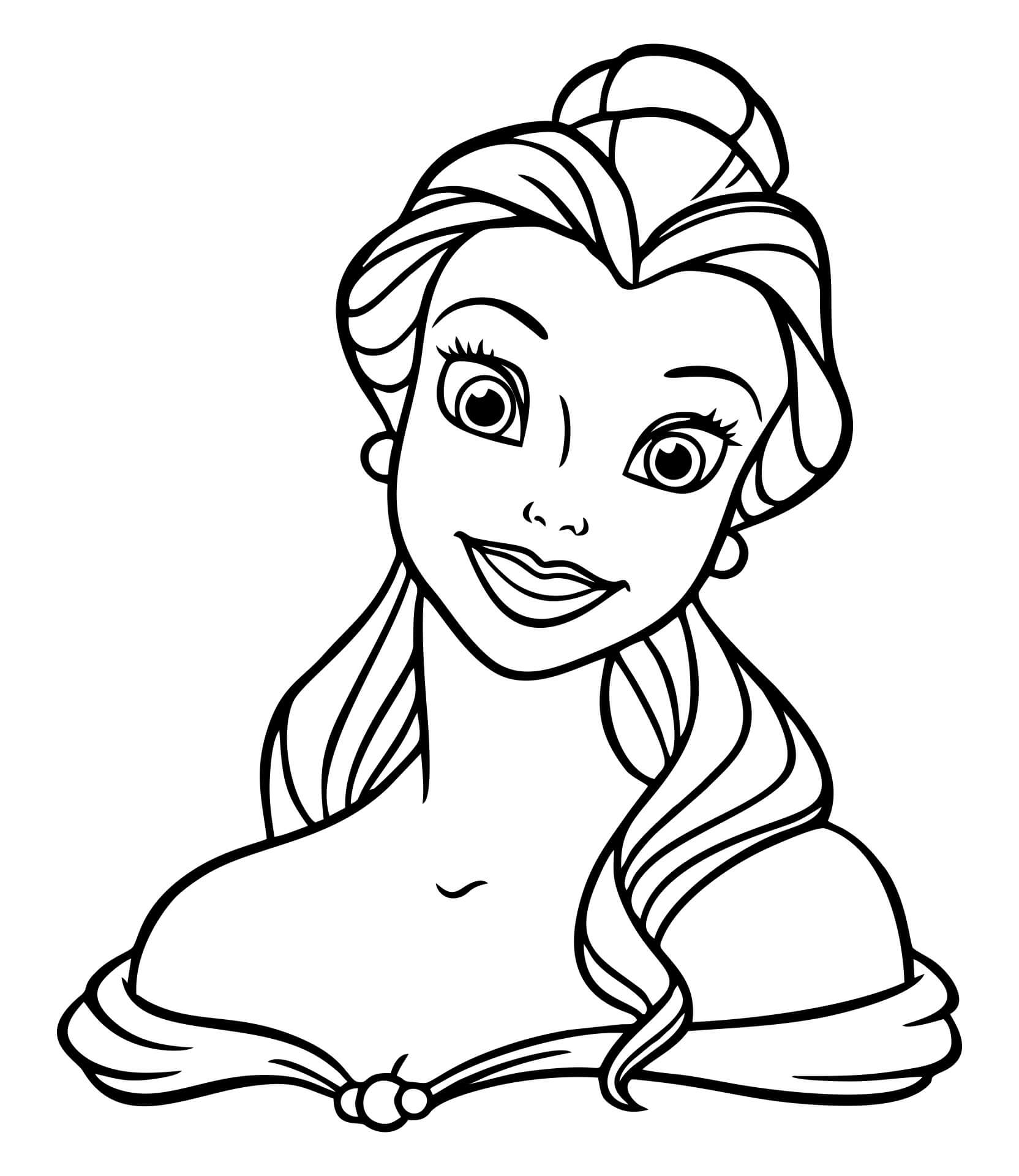 Portrait of princess coloring page