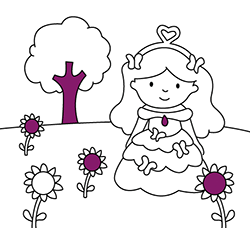 Princess coloring pages for kids