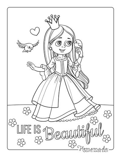 Free princess coloring pages for kids