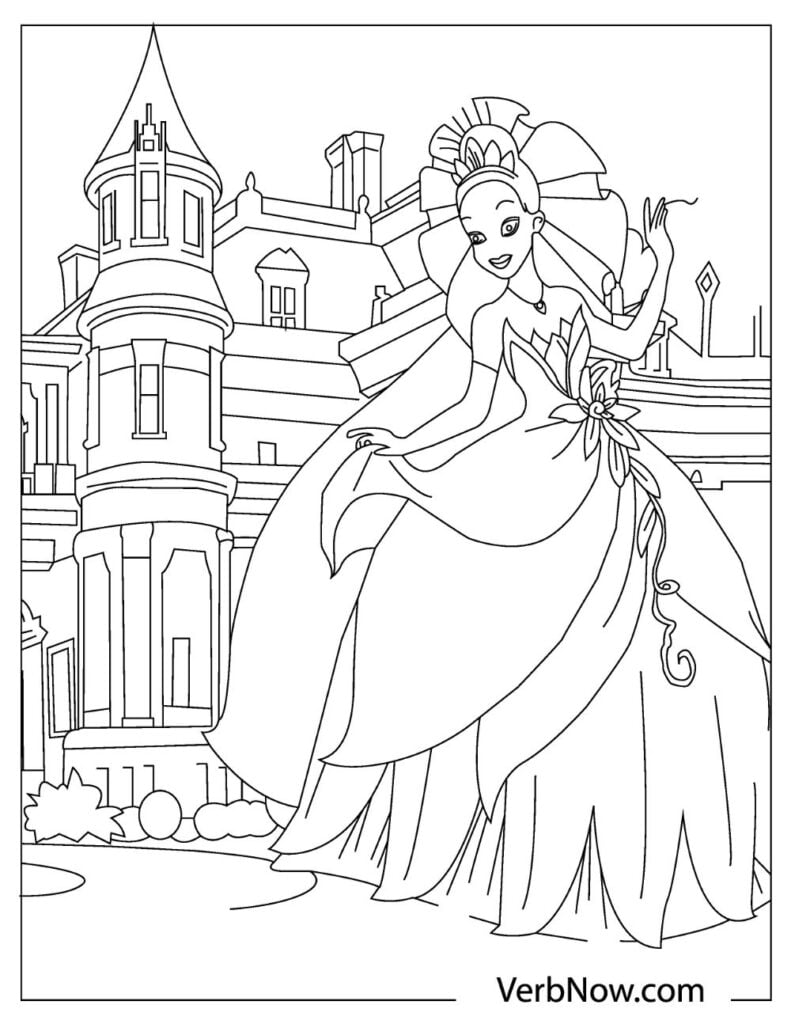 Free princess coloring pages for download printable pdf