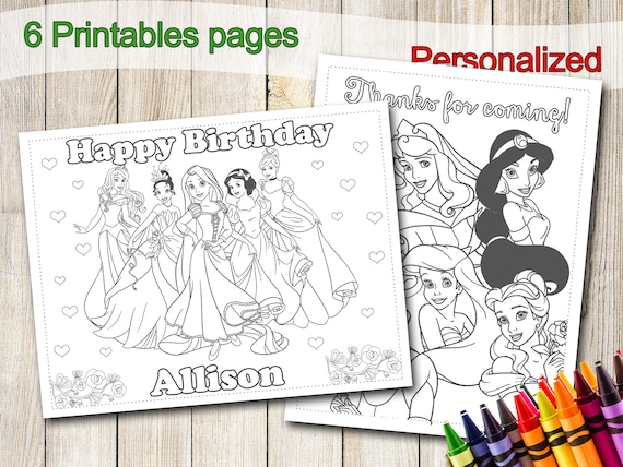 Buy princesses coloring pages disney princess party favors disney princess birthday party favor princess coloring book princess activities online in india