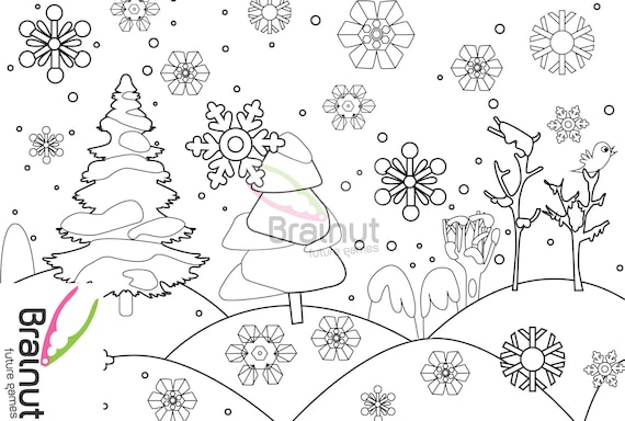 Buy winter coloring pages snow flakes winter color pages snow coloring pages adult color pages nature homeschool pintables online in india