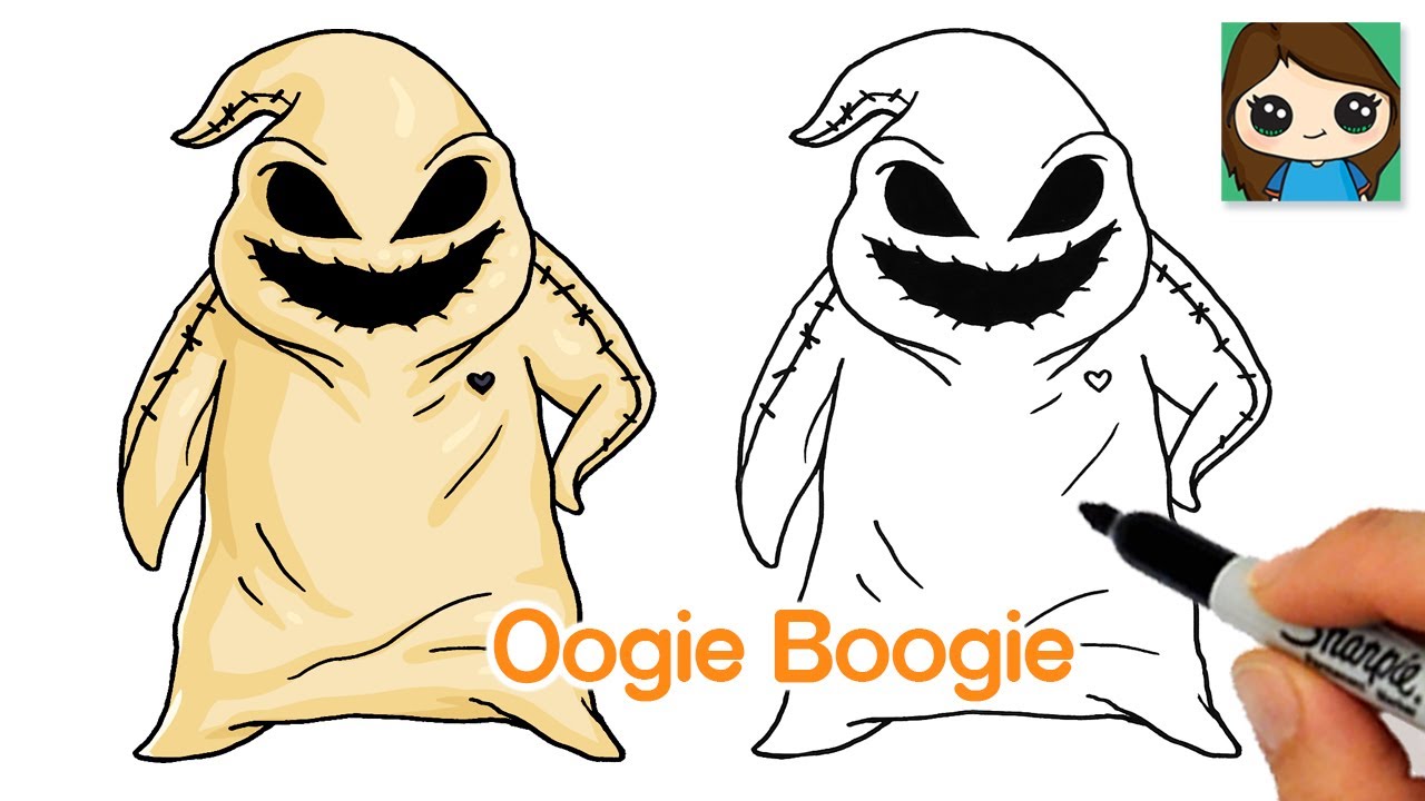 How to draw oogie boogie easy