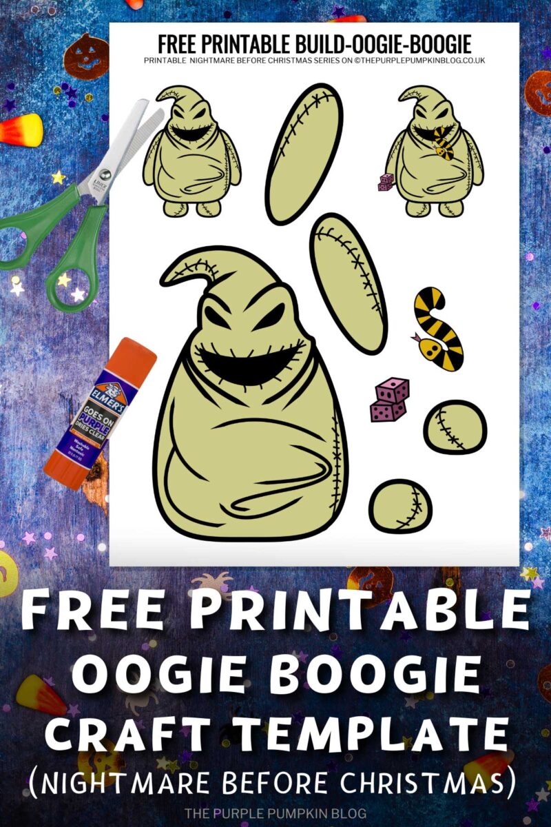 Free build oogie boogie printable template for halloween