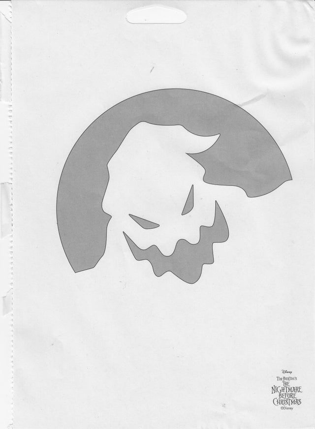 Spooky oogie boogie pumpkin stencil for halloween decorating