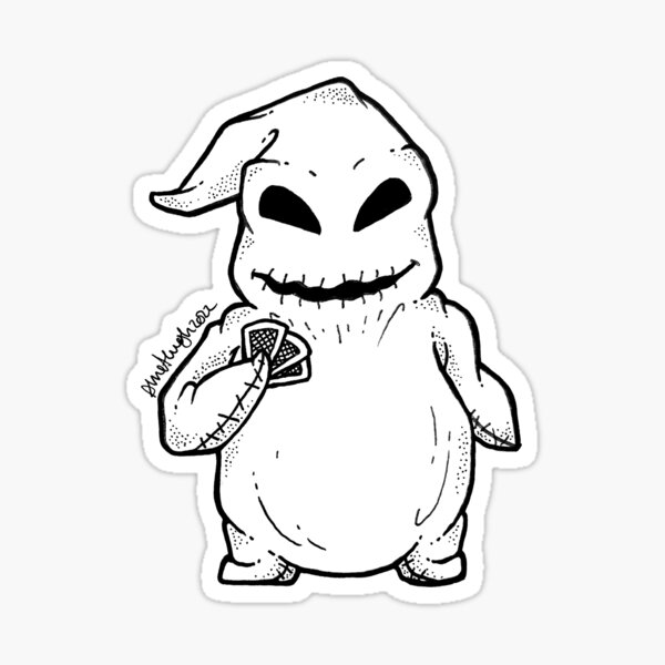 Bluffing oogie boogie sticker for sale by miss