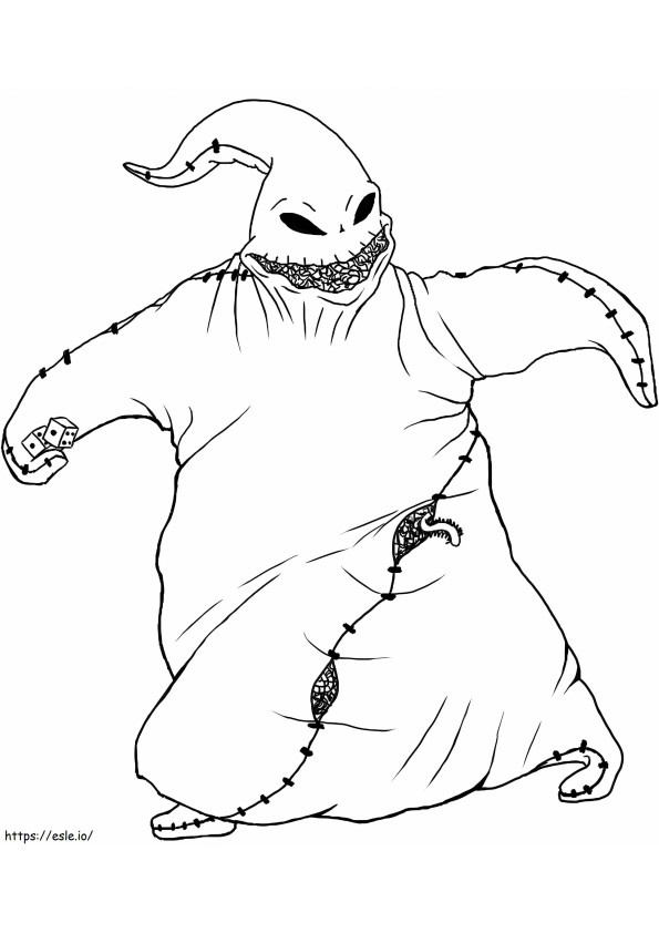 Oogie boogie a coloring page