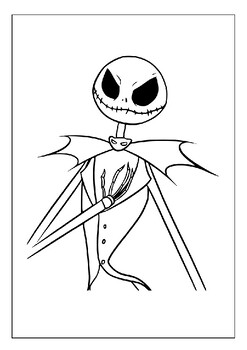 Halloween meets christmas printable nightmare before christmas coloring pages