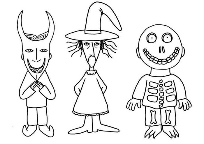 Nightmare before christmas coloring pages pdf