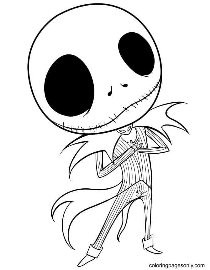 Cartoon jack with a big head coloring page