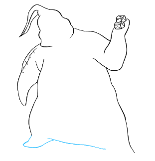 How to draw oogie boogie from the headache before