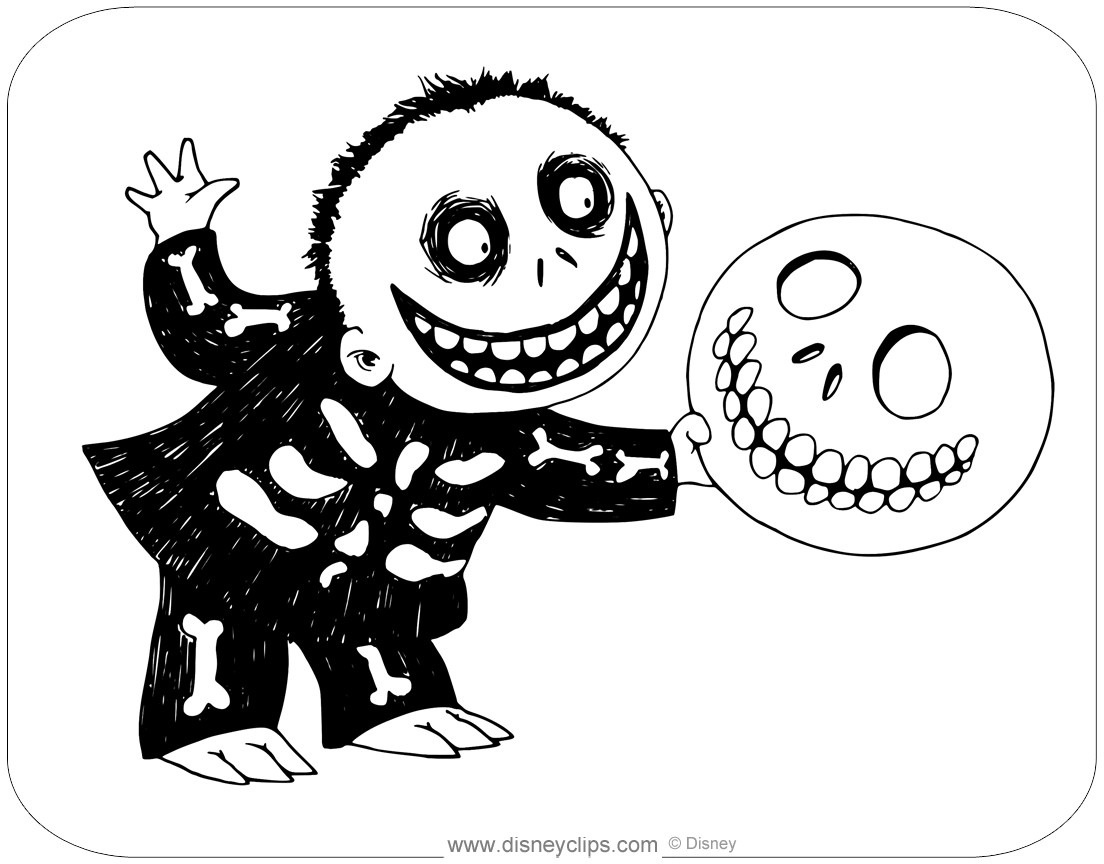 The nightmare before christmas coloring pages