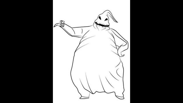 The nightmare before christmas oogie boogie coloring page