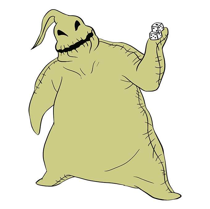 How to draw oogie boogie from the nightmare before christmas