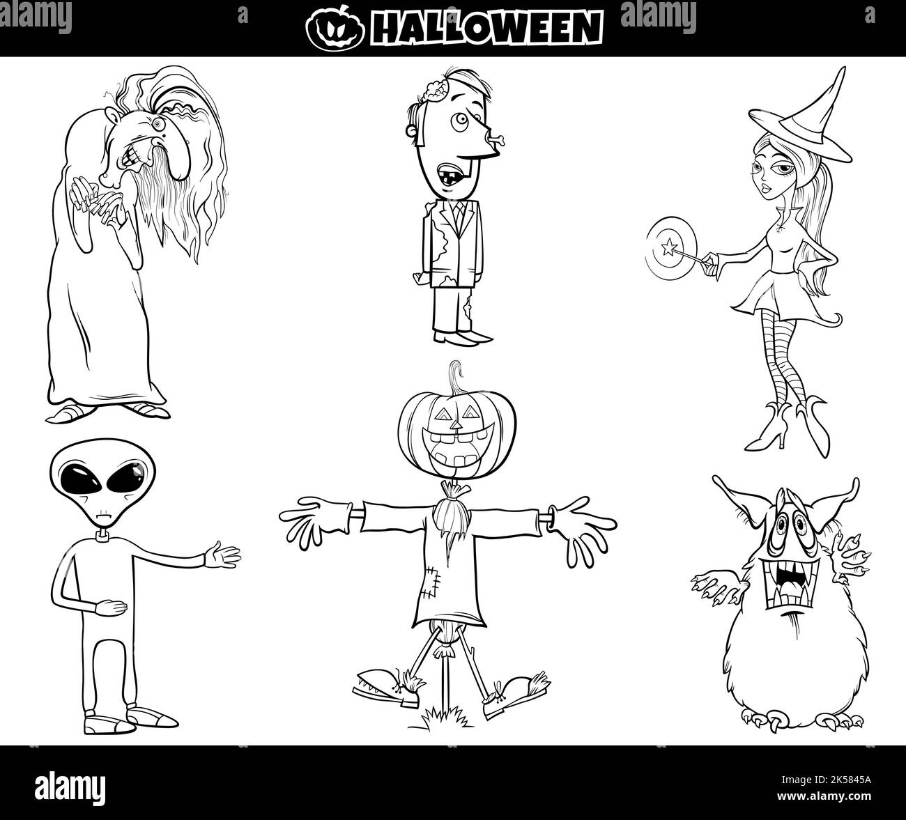 Zombie coloring page vector hi