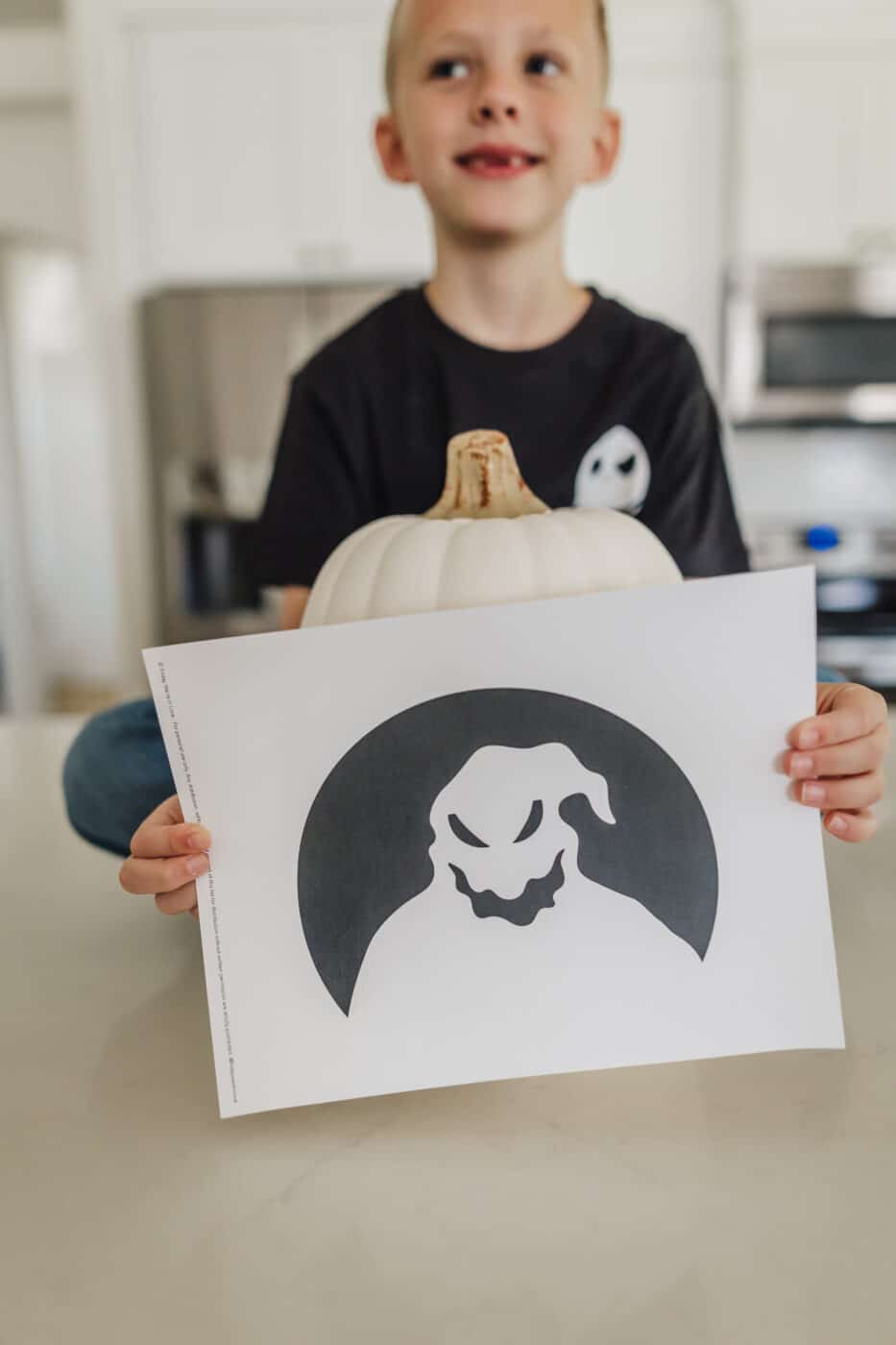 Oogie boogie pumpkin carving stencil