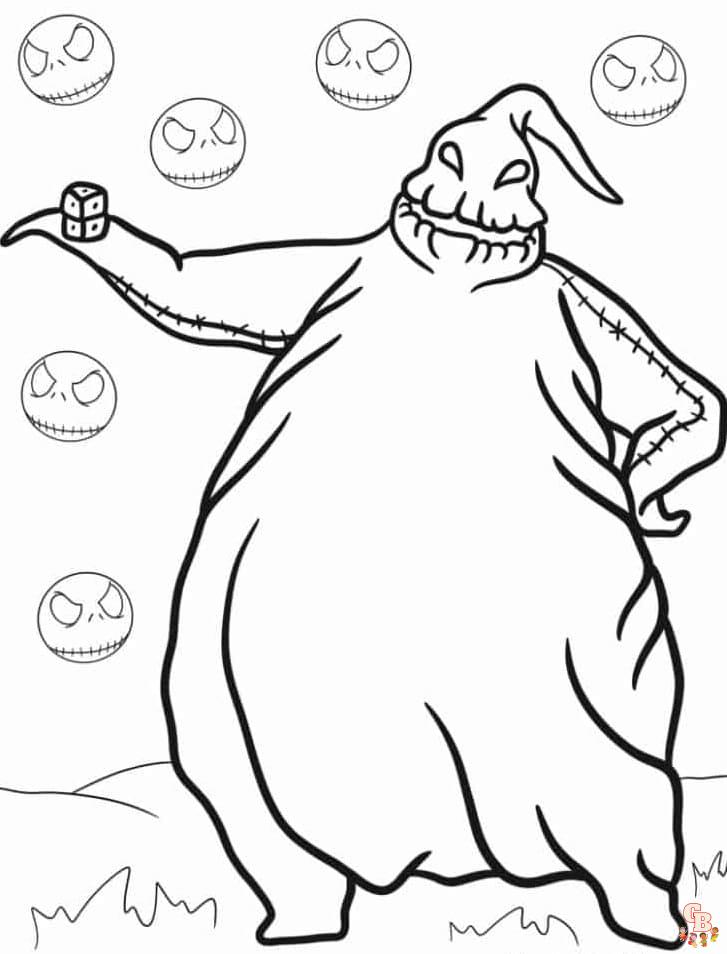 Printable oogie boogie coloring pages free for kids and adults