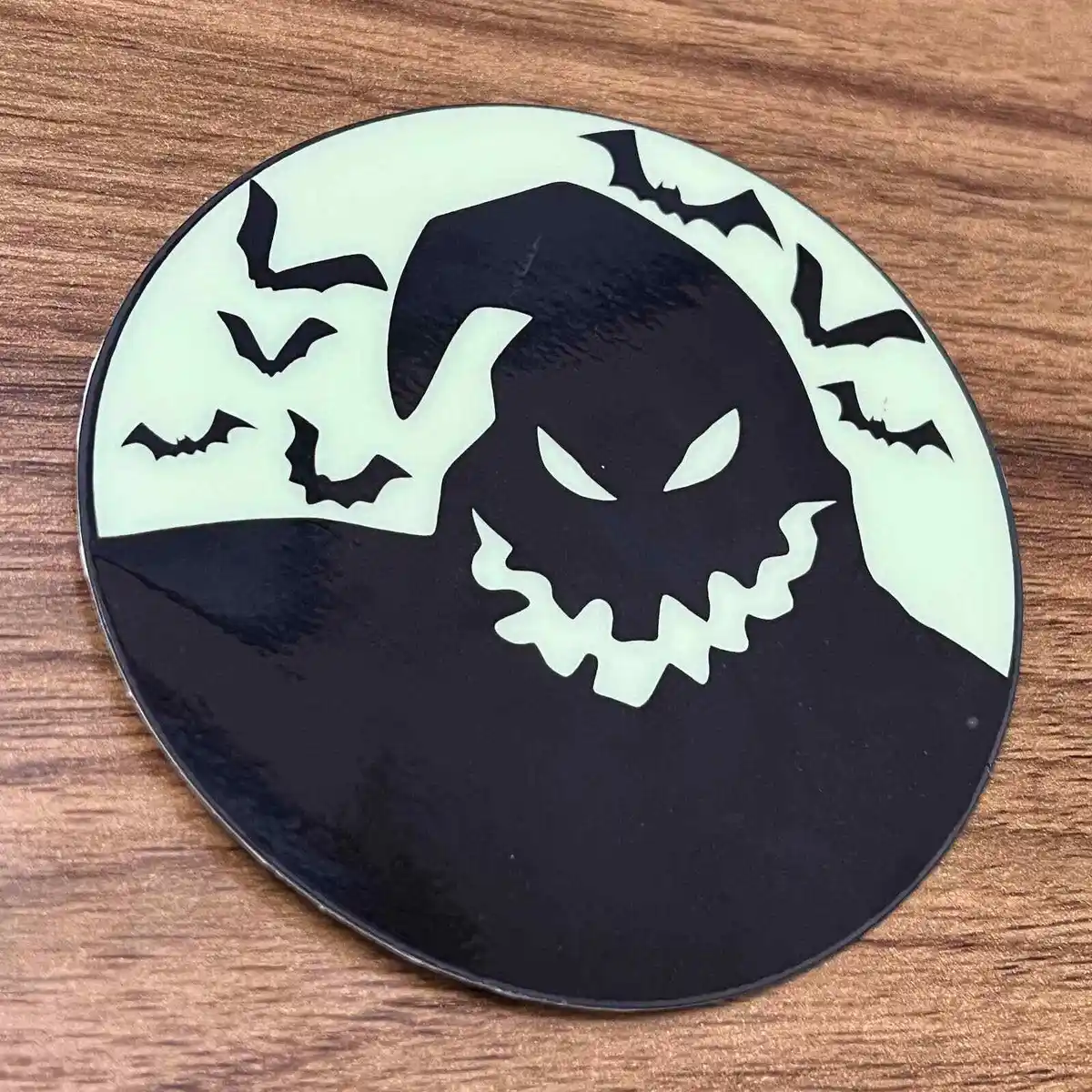 Oogie boogie sticker nightmare before christmas glow sticker vinyl decal