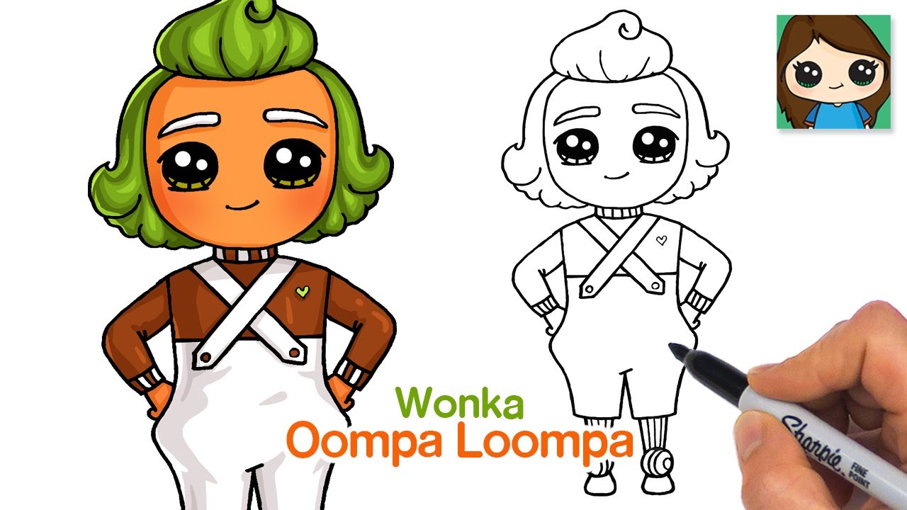 How to draw oompa loompa wonka charlie the chocolate factory