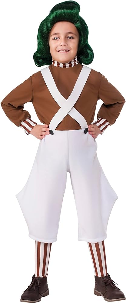 Rubies costume kids willy wonka the chocolate factory oompa loompa value costume large whitechocolatebrown clothing shoes jewelry