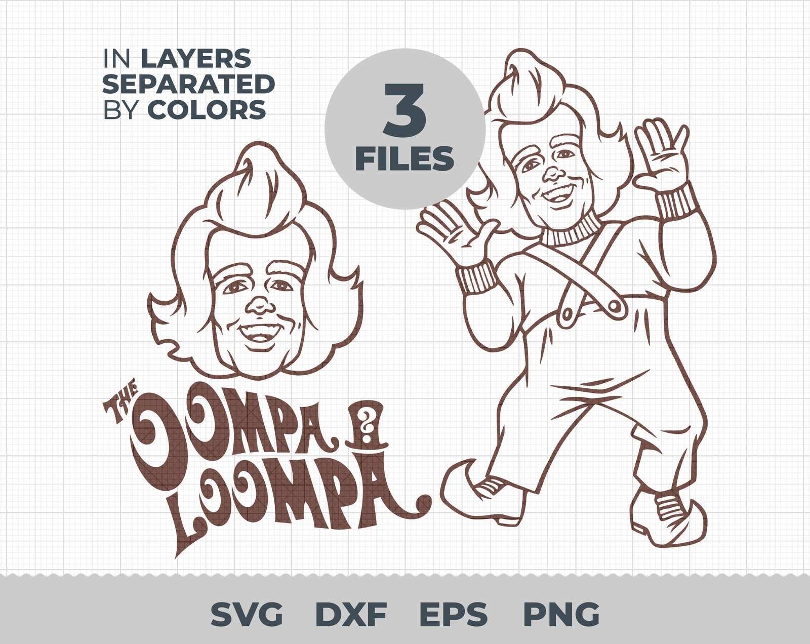 Oompa loompa cut files wonka svg oompa loompa svg