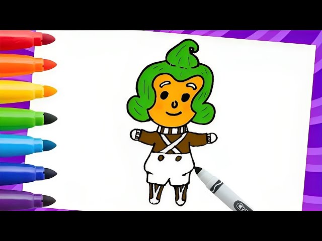 Drawing an oompa loompa from wonka fun easy drawings for kids