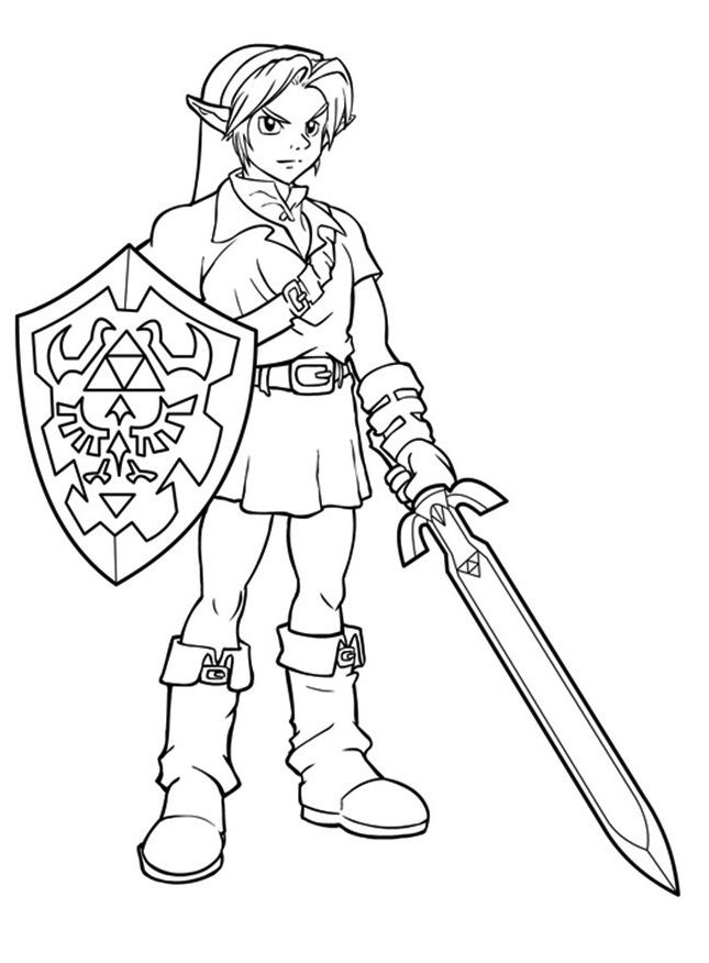 Awesome link zelda coloring pages coloring pages to print princess coloring pages coloring books