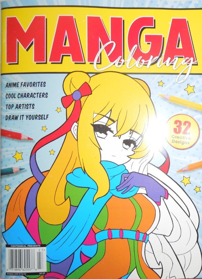 Manga coloring book anime favorites creative designs cool characters artist