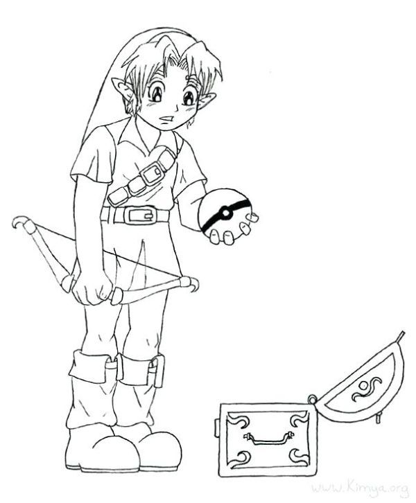 The legend of zelda coloring pages printable pdf